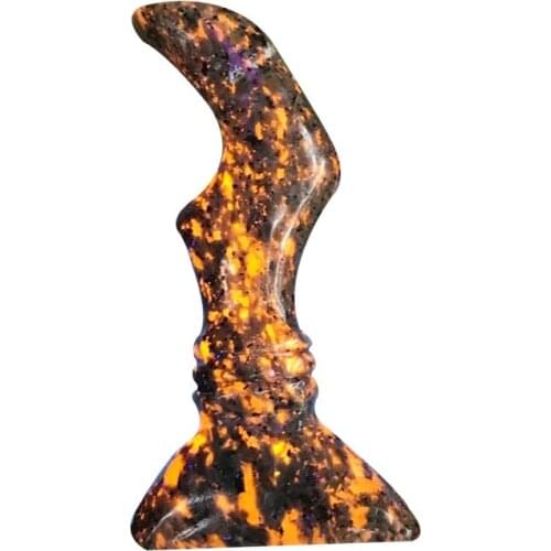 Natural Crystals Quartz Yooperlite Stone Broom Hand Carved Halloween Magic Broom Crystal Magic Broom for Gift