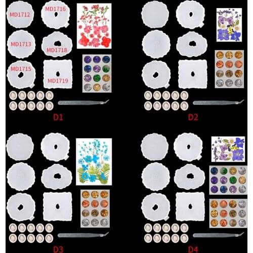 Irregular Coaster Moldes De Silicona Dried Flowers Kit Cup Holder Stampi In Silicone Per Resina Jewelry Making Handmade Tools