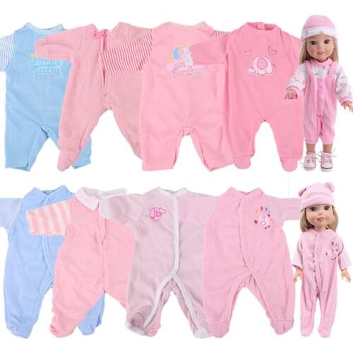 Doll Clothes Pajamas For 14.5 inch Wellie Wishers Camille Ashlyn Kendall Emerson 38-40Cm Nancy American Doll Generation Toy DIY