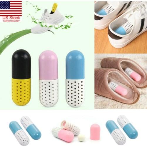2x Desiccant Deodorant Shoe Capsule Ball Absorber Supplies Odor Germs Eliminator