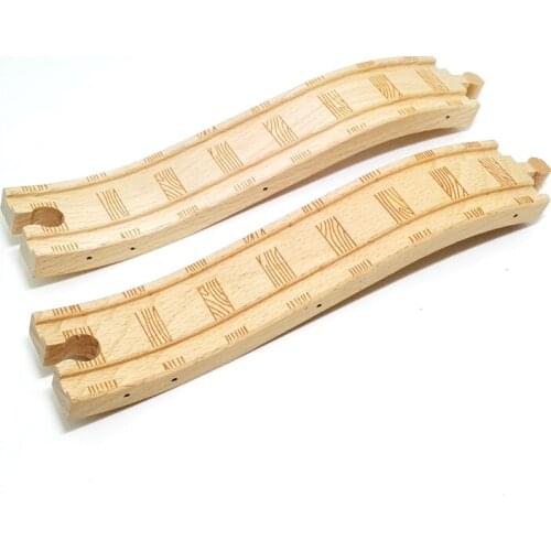 P30 S-type wooden train track compatible with wooden railway tracks applies wooden track electric train and car kids train toys