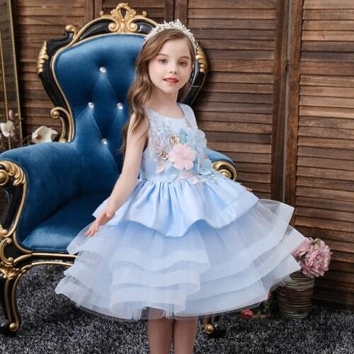 Girls Dress Elegant New Year Princess Children Party Dress Wedding Gown Kids Dresses for Girls Birthday Party Dress toddler