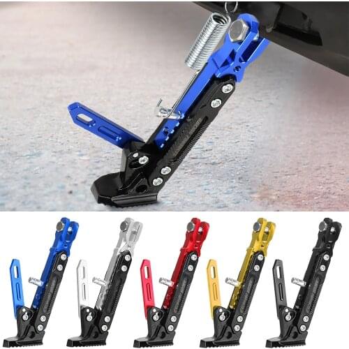 Kick Stand Parking Bracket Adjustable Kickstand Foot Side Stand for Electric Motorbike Motorcycle CNC Motorcycle Accessories