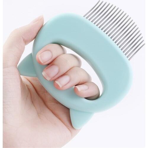 Portable Dog Hair Remover Cat Brush Massage Combs Pet Grooming Tools Cat Brush Comb Dog Shedding Comb