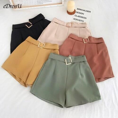 Women Shorts Wide Leg Chiffon Short Pants Office High Waist Shorts Harajuku Korean Elastic Waist Casual Daily Wear RS-3
