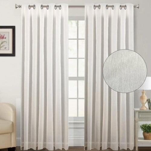 Linen Like Curtain - Natural Looking - Soft Touching Tulle - Batist Tulle - Modern Sheer Curtains for Living Room Bedroom Window