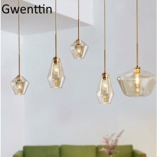 Glass Modern Pendant Light Nordic Kitchen Island Pendant Lights Restaurant Dinning Room Lights Hanging Lamp Home Decor Luminaire