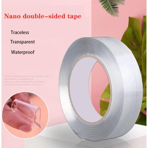 Nano Transparent Double Sided Tape Strong Adhesive Tape Traceless Reusable Waterproof Washable Car Home Wedding Decor Accessor