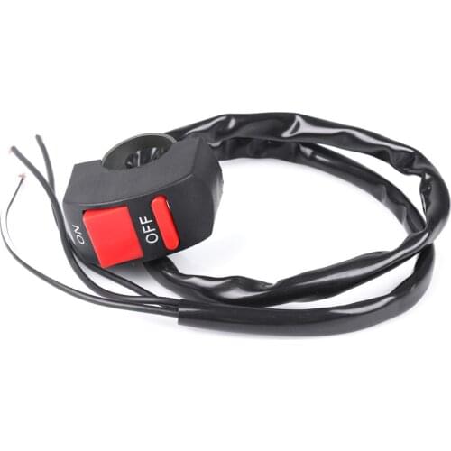 Universal Handlebar Motorcycle Kill Switch 3 Lines ON/OFF Button Bullet Connector 65cm 12V Bike Handle Bar Kill Stop Switch