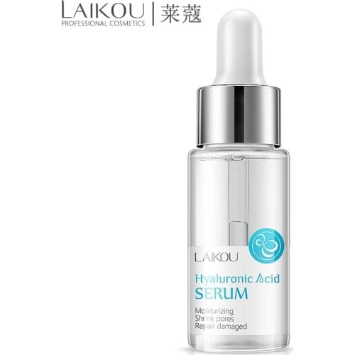 LAIKOU 15ml Hyaluronic Acid Serum Moisturizing Essence Face Cream Korean Shrink Pores LANBENA Acne Hyaluron Cosmetics Make Up