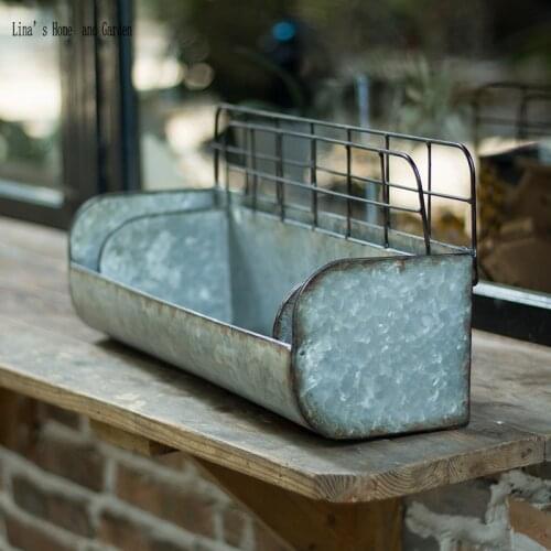Handcrafted zinc retro vintage wall shelf