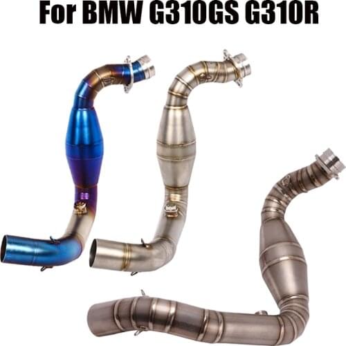 For BMW G310GS G310R Exhaust System Mid Pipe Connect Link Pipe Esape Slip On 51mm Muffler Motorcycle Titanium Alloy