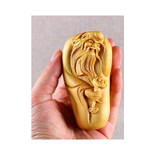 Yellow poplar Wood carving hand pieces of solid play carving craft gift fine carving Sculpture handicraft home decoration statue