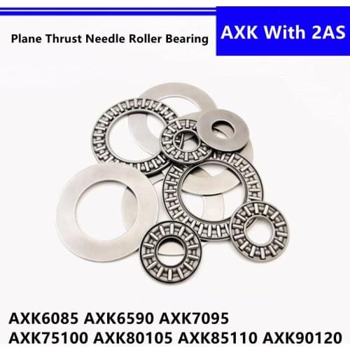 10sets/bag Plane Thrust Needle Roller Bearing With Washe AXK6085 AXK6590 AXK7095 AXK75100 AXK80105 AXK85110 AXK90120 +2AS