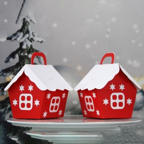 10pcs Paper Pillow Xmas Shape Candy Box DIY Carfts Birthday Gifts Boxes Wedding Favor Christmas Home Partys Supplies