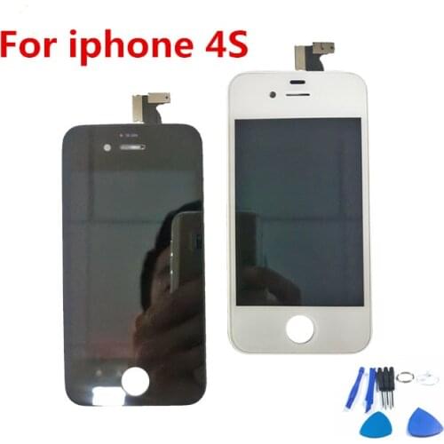 100% Tested AAA Quality 3.5 inch LCD Display + Touch Screen Digitizer Assembly Replacement Accessories For iphone 4S 4GS