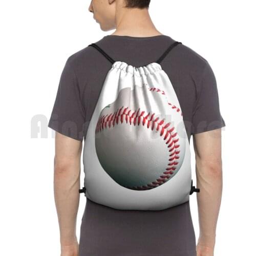 Baseball Backpack Drawstring Bags Gym Bag Waterproof Baseball Team Sports Mancave Garage High School 4X4 Pitcher Base
