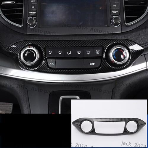 For Honda CRV 2012-2016 ABS Carbon Fiber console AC switch control frame trim
