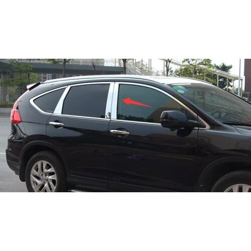 For Honda CRV CR-V 2012-2016 6pcs Car Stainless Steel Window Pillar Post Trim