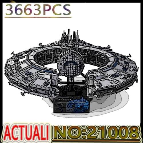 Hot MOC 21008 Star Set Plan Destroyer Lucrehulk Class Battleship Droid Control Ship Compatible Building block Bricks Gift Toys