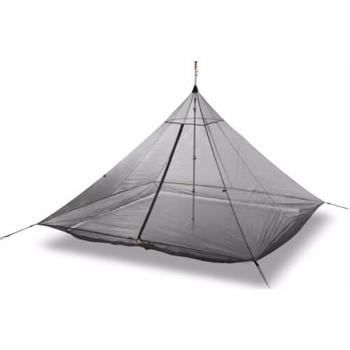 Camping Bottomless inner Tent Ultralight 3-4 Person Outdoor 20D Nylon Sides Silicon Coating Rodless Pyramid Large Tent 3 Season