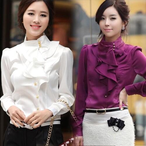 Kiryaquy Women's Ruffle Shirts