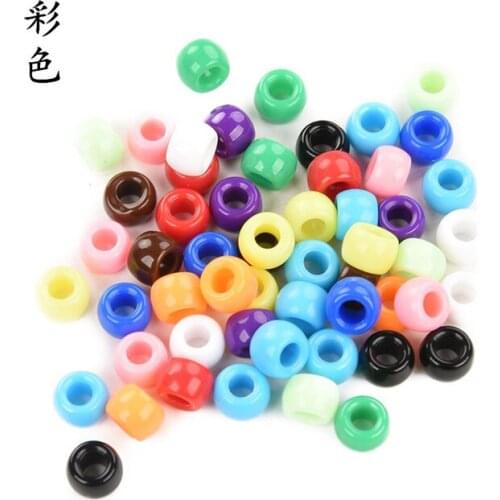 50pcs/bag Black and White Dreadlocks Hair Ring Hair Braid Beads hair braid dread dreadlock Beads cuffs clips approx 6mm hole