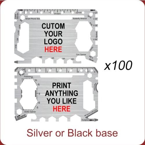 Hot! Customized Gentlemens Hardware Metal Stainless Steel Credit Card Tool Multitool For Bottle Opener