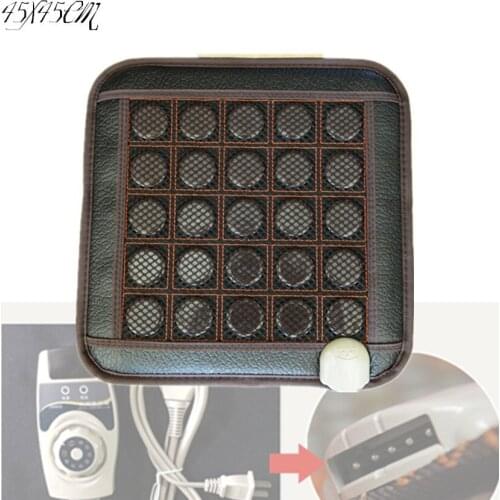 Best selling products heated negative ion mattress korea heating cushion office and home chair used 45*45CM