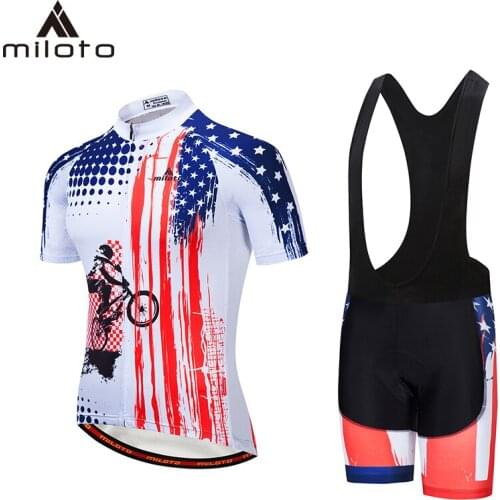 MILOTO Cycling Jersey 2019 MTB Men roupa ciclismo Summer Short Sleeve Set Bike Clothing Bicycle Triathlon Shirt Wear Clothes