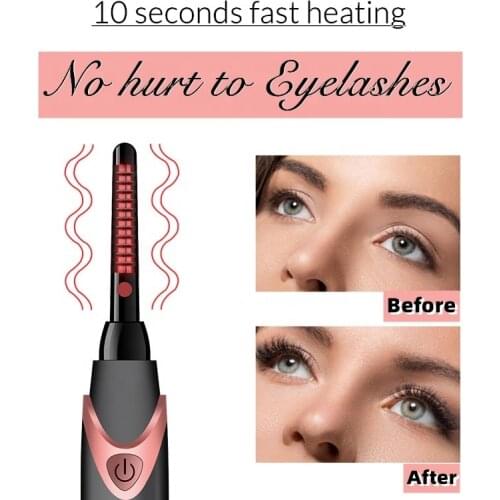 Mini USB Rechargeable Electronic Eye Lash Curler 2 Modes Adjustable Electric Heated Eyelash Curler For Lash Lifting