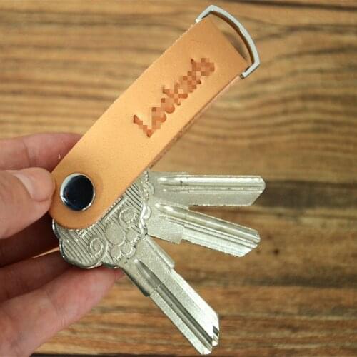 Men Key Holder Housekeeper Leather Car Key Wallets Keys Organizer Women Keychain Covers Zipper Key Case Bag Unisex Pouch Purse