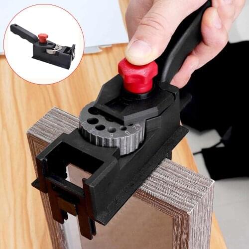 1/38Pcs Woodworking Dowel Jig Wood Dowel Pockets Hole Jig Drill Guide Locator Puncher Drill Bits Wood Drilling DIY Hand Tools