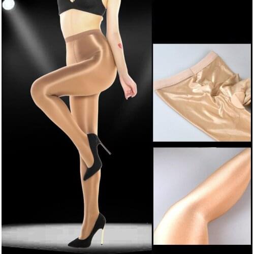 New 2019 70D Womens Sexy Oil Shiny Crotch Pantyhose Yarns Sexy Tights Hose Dance Fitness Tights Lingerie Collant Femme H102