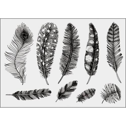 Feather clear Stamp Transparent seal for DIY scrapbooking/Card Making c517