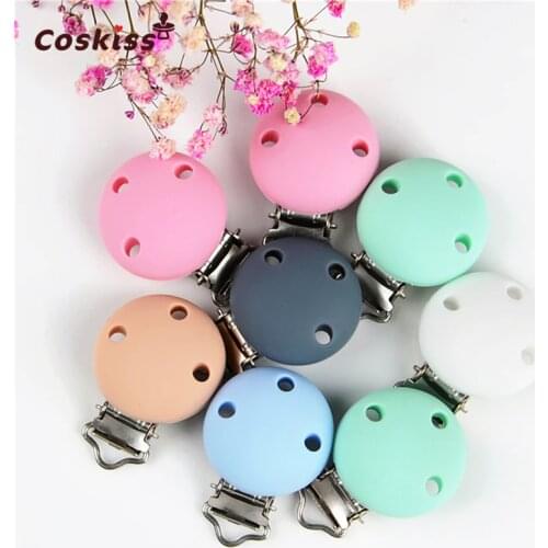 Color Mixing Round Shaped Pacifier Clip Silicone Bead Baby Teether Teething Accessories Pacifier Holder Clip DIY Bead Tool