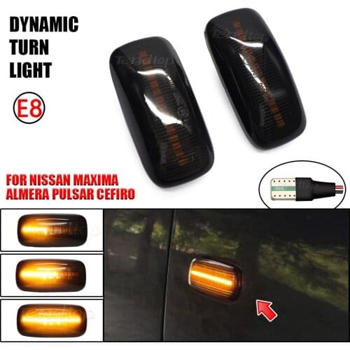 For Nissan Maxima Almera Pulsar N15 Cefiro A32 1995-2000 Dynamic Blinker LED Turn Signal Side Repeater Lamp Indicator Car Lights