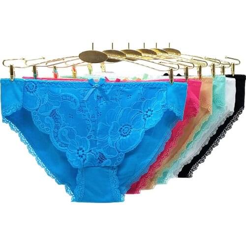 Fashion New Cotton Panties Sexy Women Underwear Lingerie Femme Low Waist Solid Color Woman Briefs Girls Bragas Mujer 6 Pieces