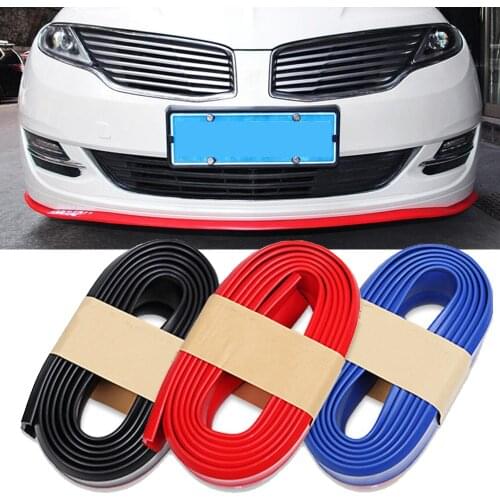 2.5M Car Bumper Skirt Styling Front Lip Rubber Protector Trim Auto DIY Guard Scratch Resistant Anti-Scratch Sticker 6cm Width