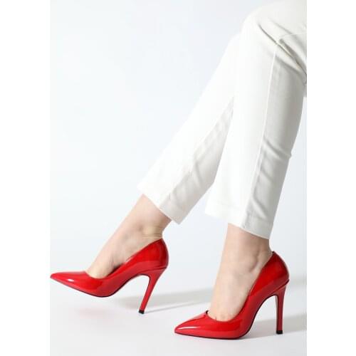 ALTINAYAK Women Red High Mirrored Heel Stiletto