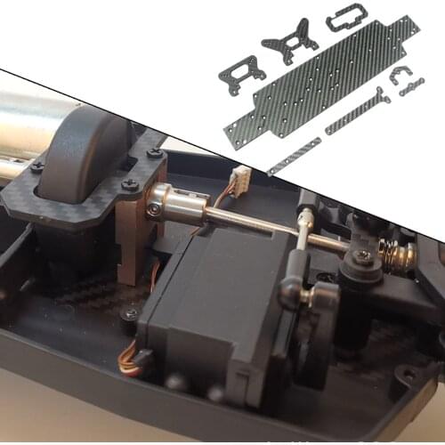 1:10 Remote Control Carbon Fiber Front & Rear Shock Tower,Main Chassis for Wltoys 104001 Crawler