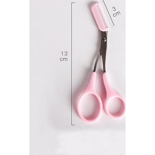 1pcs Microblading Tattoo Eyebrow Professional Trimmer Scissors With Comb Makeup Tools Eyelash Hair Scissors