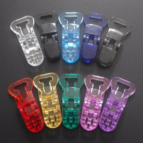 100pcs Free Shipping!Mixed 10 Colors 10MM Clear Plastic T Clips,Mam Baby Dummy Clips Pacifier Soother/Nuk/Toy Holder/Suspender