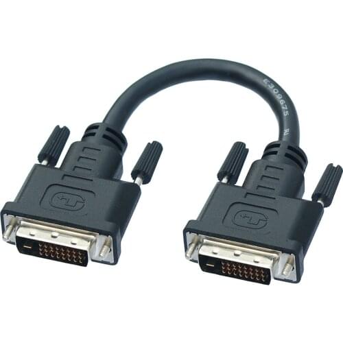 20CM DVI-D M/M 24+1 Short Video Cable Cord Male for PC Monitor