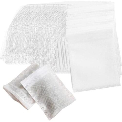 200PCS Tea Filter Bags, Disposable Tea Infuser Bags Paper Empty Tea Bags Drawstring Loose Leaf Tea Bag Herb Filter Bag