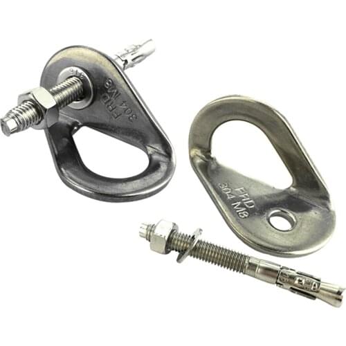 4pcs 35KN Safety Rock Climbing Stainless Steel Anchor Bolt Hangers Set, 8mm x 80mm