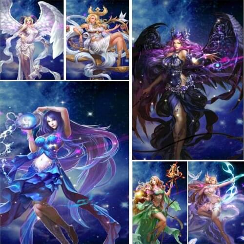 Fairy Zodiac Diamond Painting 12 Constellation 5D DIY Diamond Embroidery Woman Girl Birthday Gift Handmade Home Decor