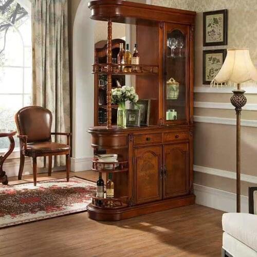 American furniture factory American solid wood partition cabinet hall cabinet solid wood wine cabinet living room porch cabinet