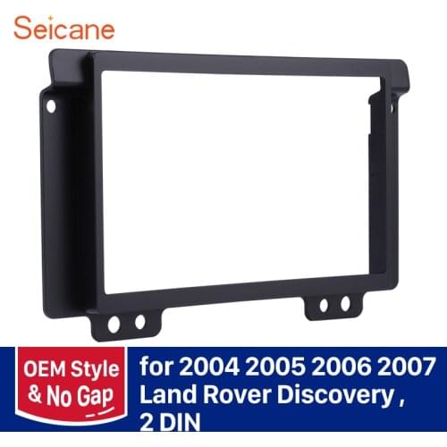 Seicane 2 Din Car Radio Audio Frame Panel Fascia Trim Kit for Land Rover Discovery Dash CD Stereo Installation Trim Kit