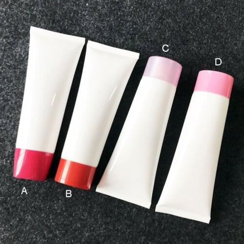 300pcs/lot 100g 100ml White Empty Plastic Squeeze Bottle Cosmetic Facial Cleanser Hand Cream Soft Tube